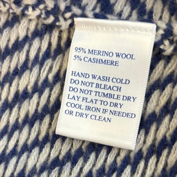 Southern Tide Women’s Sweater XS – Blue & White Wrap Merino Wool & Cashmere - Picture 11 of 12